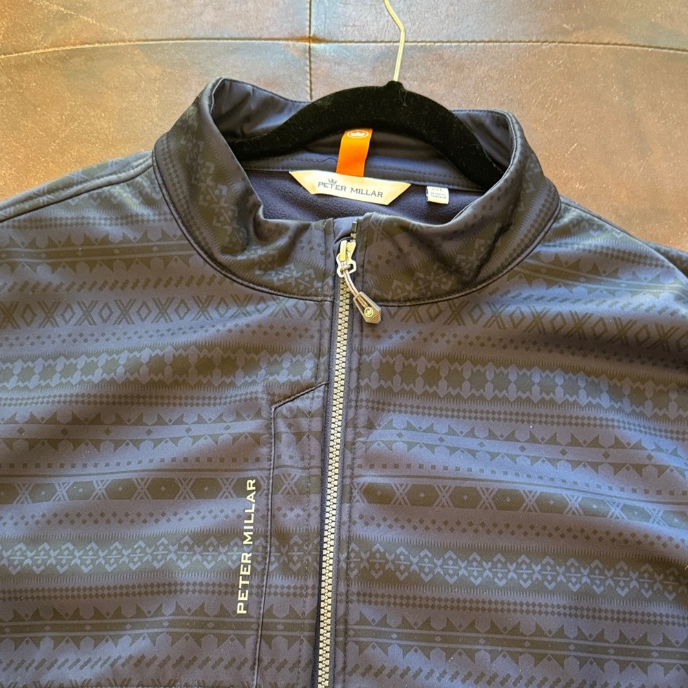 Peter Millar Dark Blue Geometric Jacket